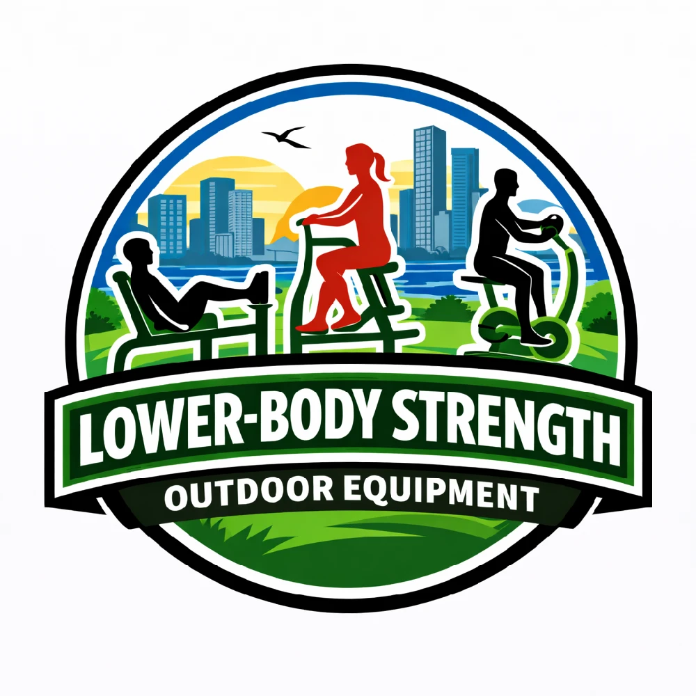 Lower body outdoor fitness equipment designed for leg strength, endurance, and functional training